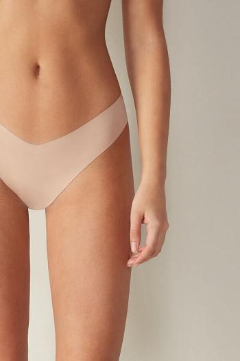 Intimssimi 80s-style Brazilian Panties in Ultralight Microfiber Natural | TUSPQ26701