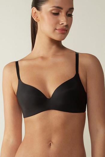 Intimssimi Adele Triangle Bra in Ultralight Microfiber Mustat | USJVR33653