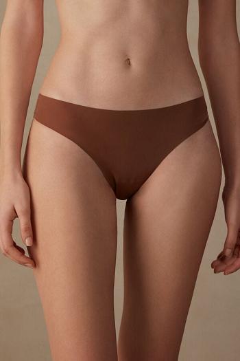 Intimssimi Brazilian Panties in Seamless Ultra Light Microfiber Natural | ZUSNQ93454