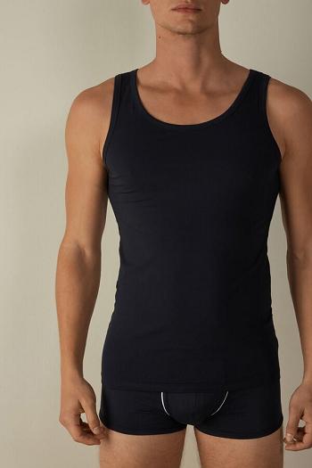 Intimssimi Crew Neck Tank Top Mustat | FUSUI99508