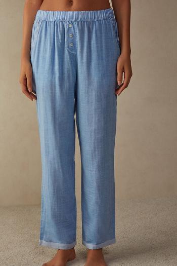 Intimssimi Early in the Morning Puuvilla Cloth Pants Sininen | DUSKV42672