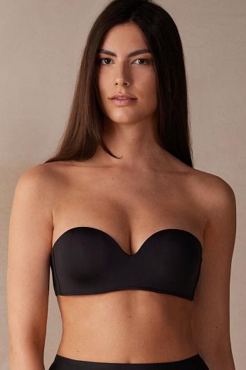 Intimssimi Gioia Bandeau Bra in Ultralight Microfiber Mustat | EUSVG56140