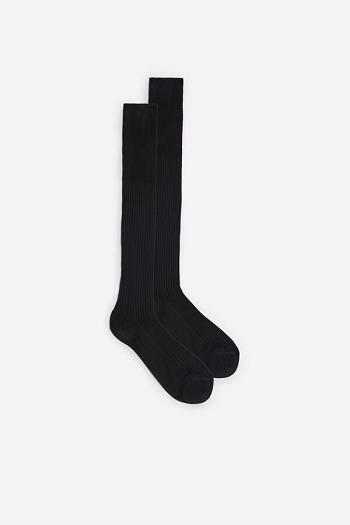 Intimssimi Korkeat Ribbed Egyptian Puuvilla Socks Harmaat | MUSHR76806