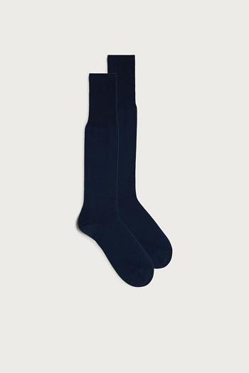 Intimssimi Korkeat Sateen Egyptian Puuvilla Socks Sininen | BUSSO58731