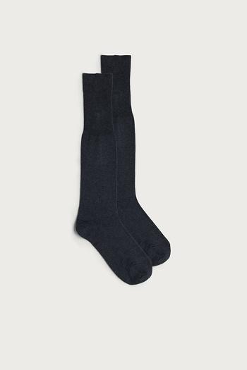 Intimssimi Korkeat Warm Puuvilla Socks Harmaat | USXBR87488