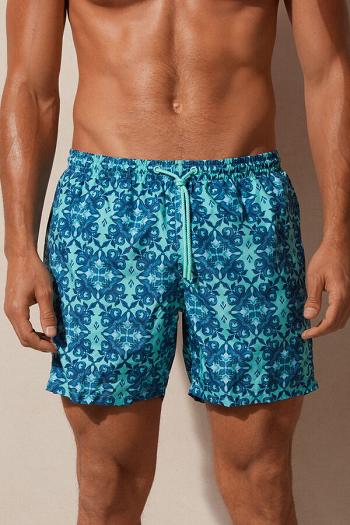 Intimssimi Light Blue Moroccan Print Swim Trunks Sininen | BUSSO62442