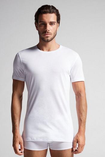 Intimssimi Lyhyt-Sleeve Crew-Neck T-Shirt in Extra-Fine Supima® Puuvilla Valkoinen | DUSKV19292