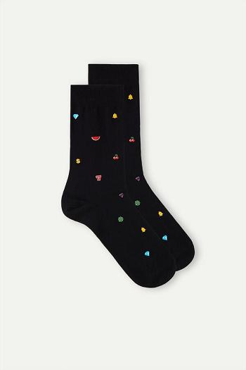 Intimssimi Lyhyt Socks in Patterned Puuvilla Mustat | GUSEC82638