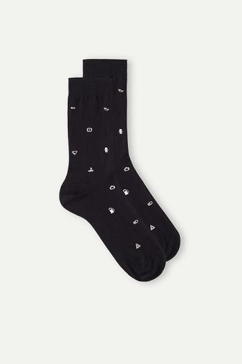 Intimssimi Lyhyt Socks in Patterned Puuvilla Mustat | GUSUC18393