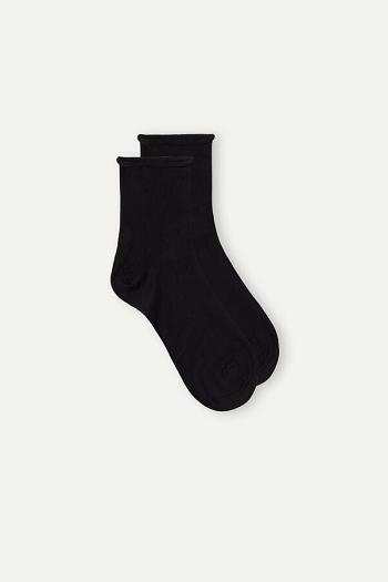 Intimssimi Lyhyt Socks in Stretch Supima® Puuvilla Mustat | USJKU48861