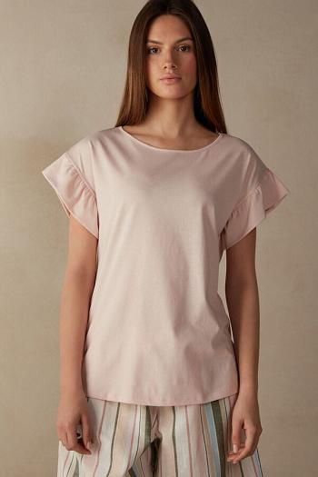 Intimssimi Marine Holidays Lyhyt Sleeve Top in Supima® Ultrafresh Puuvilla Pinkki | MUSFT25451