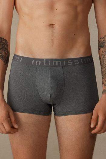 Intimssimi Microfiber Logo Bokserin Shorts Tummanharmaat | USNZX27876