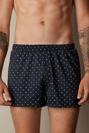 Intimssimi Patterned Puuvilla Jersey Relaxed Fit Boxers Sininen | XUSGW75528