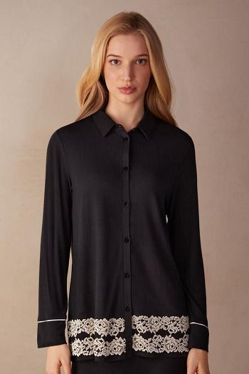 Intimssimi Pretty Flowers Button Up Shirt in Modal Monivärinen | USXMI74909