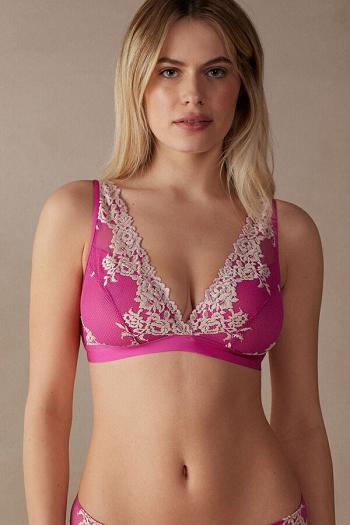 Intimssimi Pretty Flowers Lara Triangle Bra Pinkki | YUSGT10692