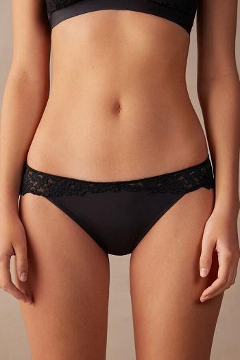 Intimssimi Pretty Flowers Panties Mustat | BUSSD89518