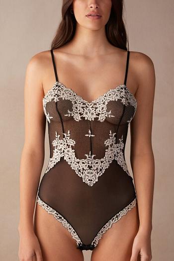 Intimssimi Pretty Flowers Tulle and Pitsi Bodysuit Monivärinen | EUSHC24705