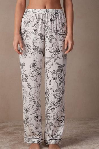 Intimssimi Pure Joy Full Length Satin Pants Print | USEAH77569