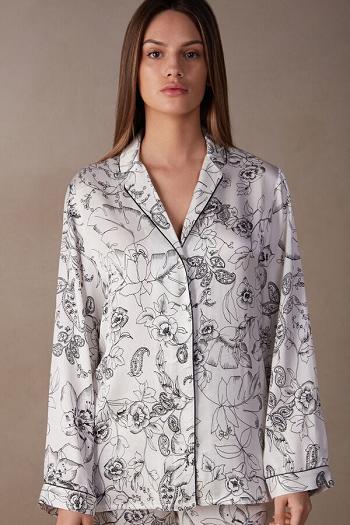 Intimssimi Pure Joy Long Sleeve Top in Satin Print | USCVG53602