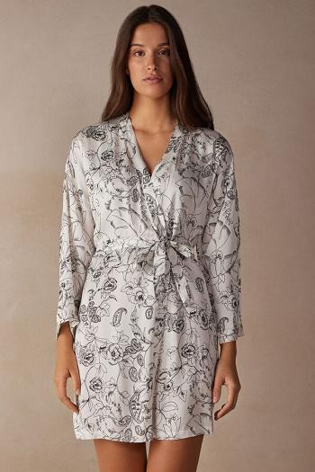 Intimssimi Pure Joy Satin Kimono Print | LUSTR86228