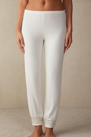 Intimssimi Romantic Bedroom Cuffed Full Length Pants in Modal with Villa Valkoinen | SUSNY53840