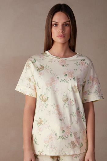 Intimssimi Scent of Roses Lyhyt Sleeve Puuvilla T-shirt Print | USQCS97325