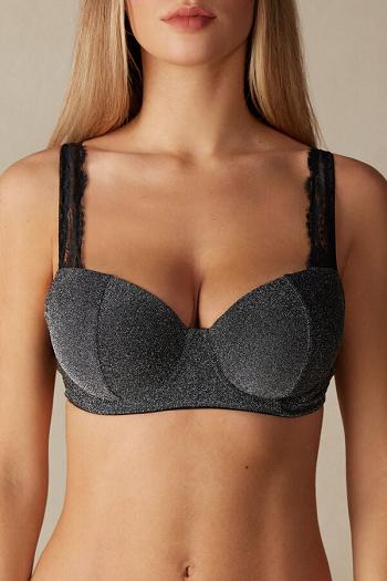 Intimssimi Shimmer All Night Love Sofia Balconette Bra Harmaat | MUSFT74514