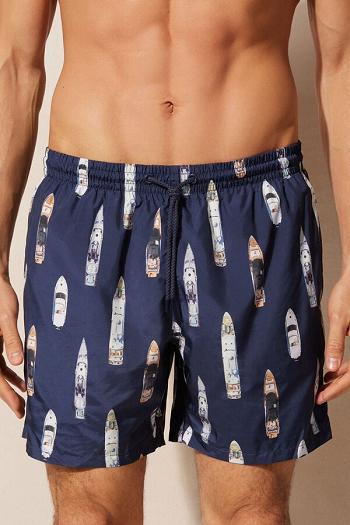 Intimssimi Ship Print Swim Trunks Sininen | XUSGW66621