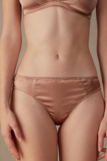 Intimssimi Silk Cheeky Briefs Natural | AUSDF37445