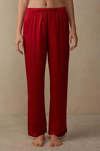 Intimssimi Silk Satin Pajama Pants Punainen | MUSFT78567