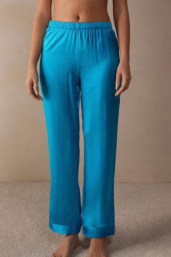 Intimssimi Silk Satin Pajama Pants Sininen | USJVR24195