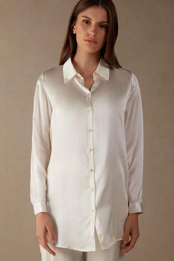 Intimssimi Silk Shirt Valkoinen | USDFL47899