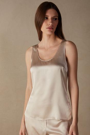 Intimssimi Silk and Modal Tank Top Natural | DUSKV92004