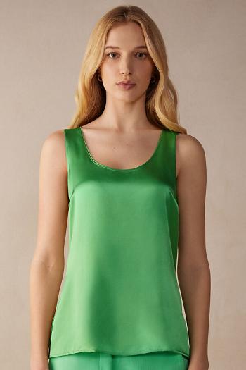 Intimssimi Silk and Modal Tank Top Vihreä | EUSHC88095