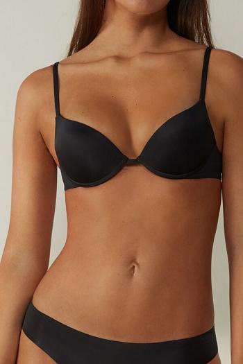 Intimssimi Simona Microfiber Super Push-Up Bra Mustat | QUSWA54629