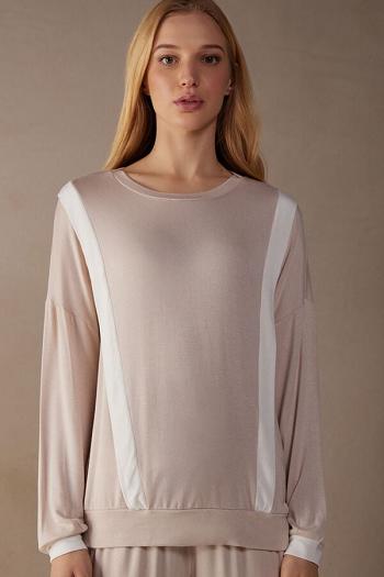 Intimssimi Simple Elegance Long Sleeve Top in Modal Pinkki | USEAH84185