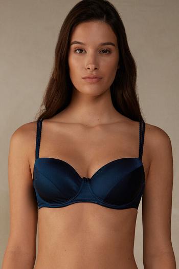 Intimssimi Sofia Balconette Bra in Silk Sininen | FUSHY49632