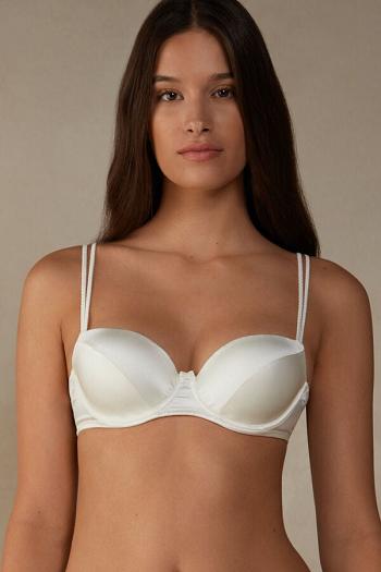 Intimssimi Sofia Balconette Bra in Silk Valkoinen | LUSTR55230