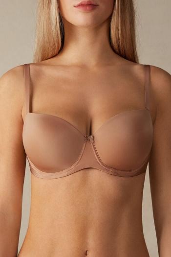 Intimssimi Sofia Balconette Bra in Ultralight Microfiber Natural | DUSVO84890