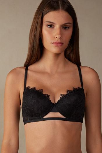 Intimssimi Sofia Urban Nomad Balconette Bra Mustat | UUSND96704