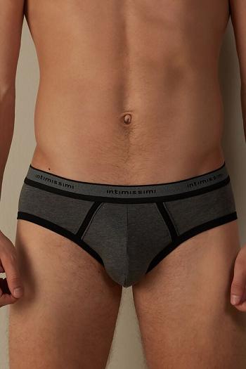 Intimssimi Stretch Supima® Puuvilla Brief with Logo Detail Mustat | GUSUC29801