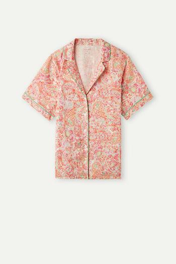 Intimssimi Summer Journey Lyhyt Sleeve Linen Shirt Monivärinen | USNZX73300