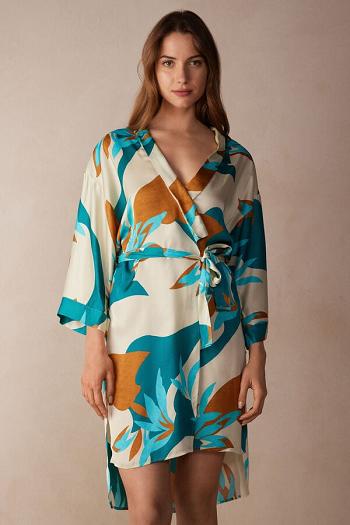 Intimssimi Summer Vibes Viscose Satin Kimono Monivärinen | USDFL93536