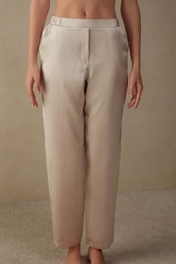 Intimssimi Suoraan Silk Pants Natural | USDFL21687