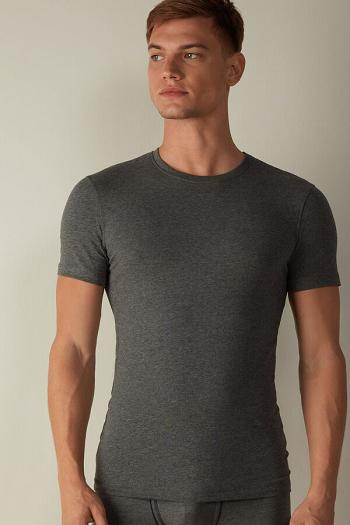 Intimssimi T-shirt in Stretch Supima® Puuvilla Tummanharmaat | USJKU33339