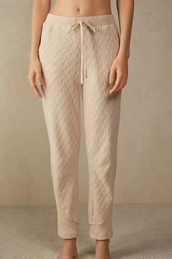 Intimssimi Talvi Braid Full Length Cuffed Pants Natural | USJKU59565