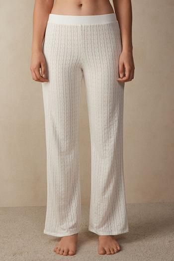 Intimssimi Timeless Heritage Full Length Pants Ivory | DUSKV75048