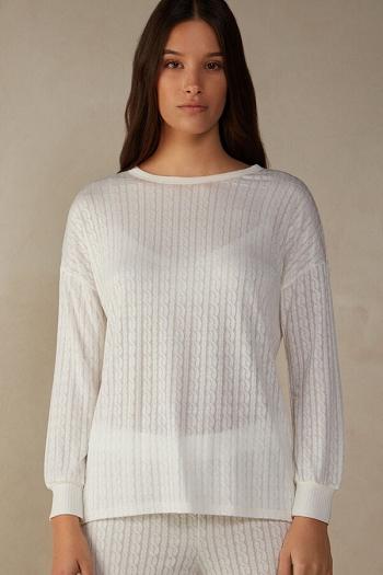 Intimssimi Timeless Heritage Long Sleeve Top Ivory | BUSSO98143