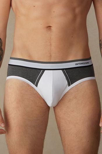 Intimssimi Two-Tone Stretch Supima® Puuvilla Briefs Harmaat | TUSPQ89003