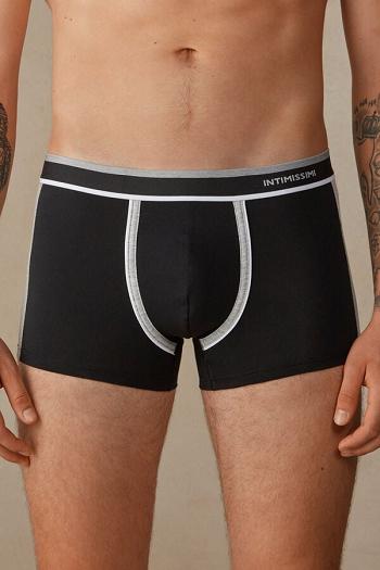 Intimssimi Two-tone Boxers in Stretch Supima® Puuvilla Mustat | USEAH30037